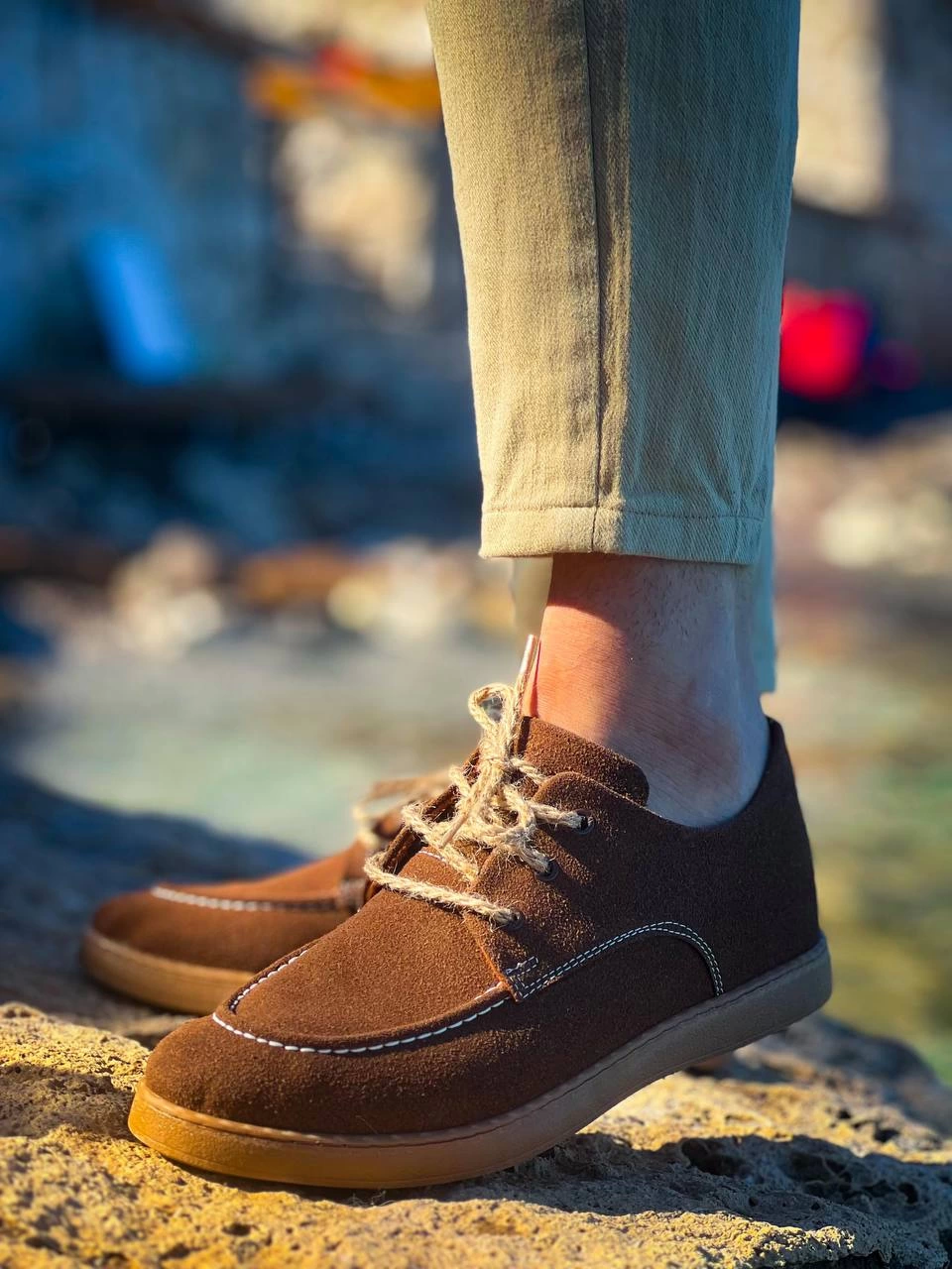 ZRK-X5 Kahve Süet Bağcıklı Günlük Erkek Casual Ayakkabı