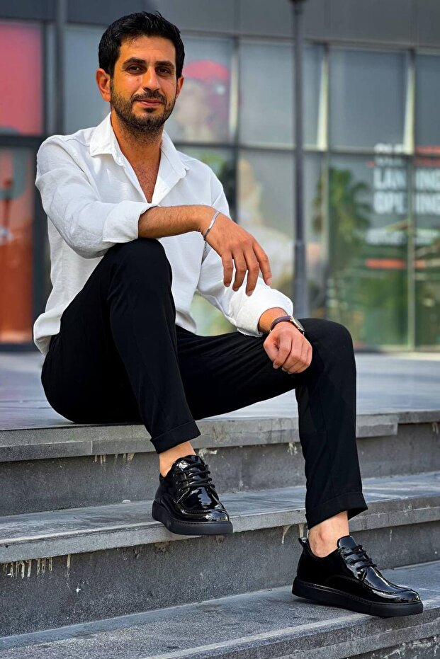 ZRK-XX5 Siyah Rugan Günlük Casual Erkek Ayakkabı