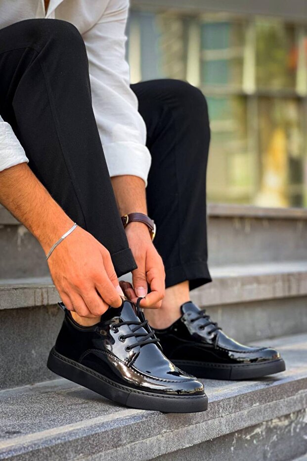 ZRK-XX5 Siyah Rugan Günlük Casual Erkek Ayakkabı