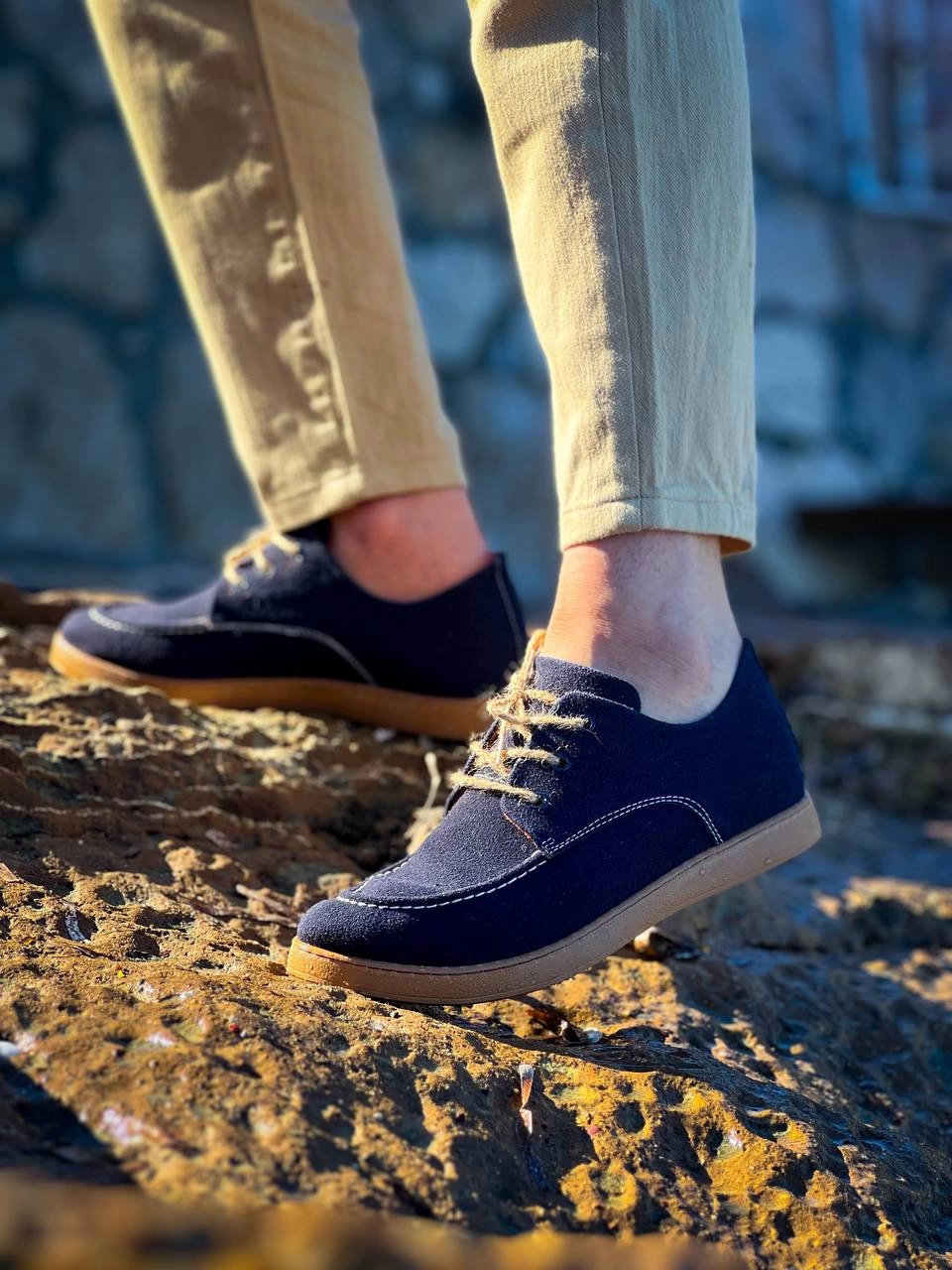 ZRK-X5 Lacivert Süet Bağcıklı Günlük Erkek Casual Ayakkabı