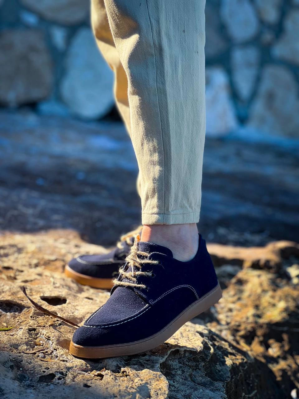 ZRK-X5 Lacivert Süet Bağcıklı Günlük Erkek Casual Ayakkabı