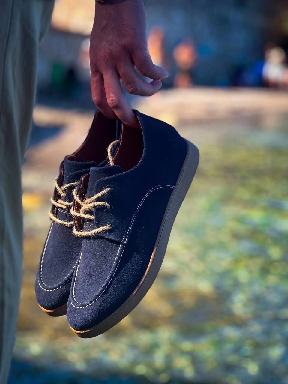 ZRK-X5 Lacivert Süet Bağcıklı Günlük Erkek Casual Ayakkabı