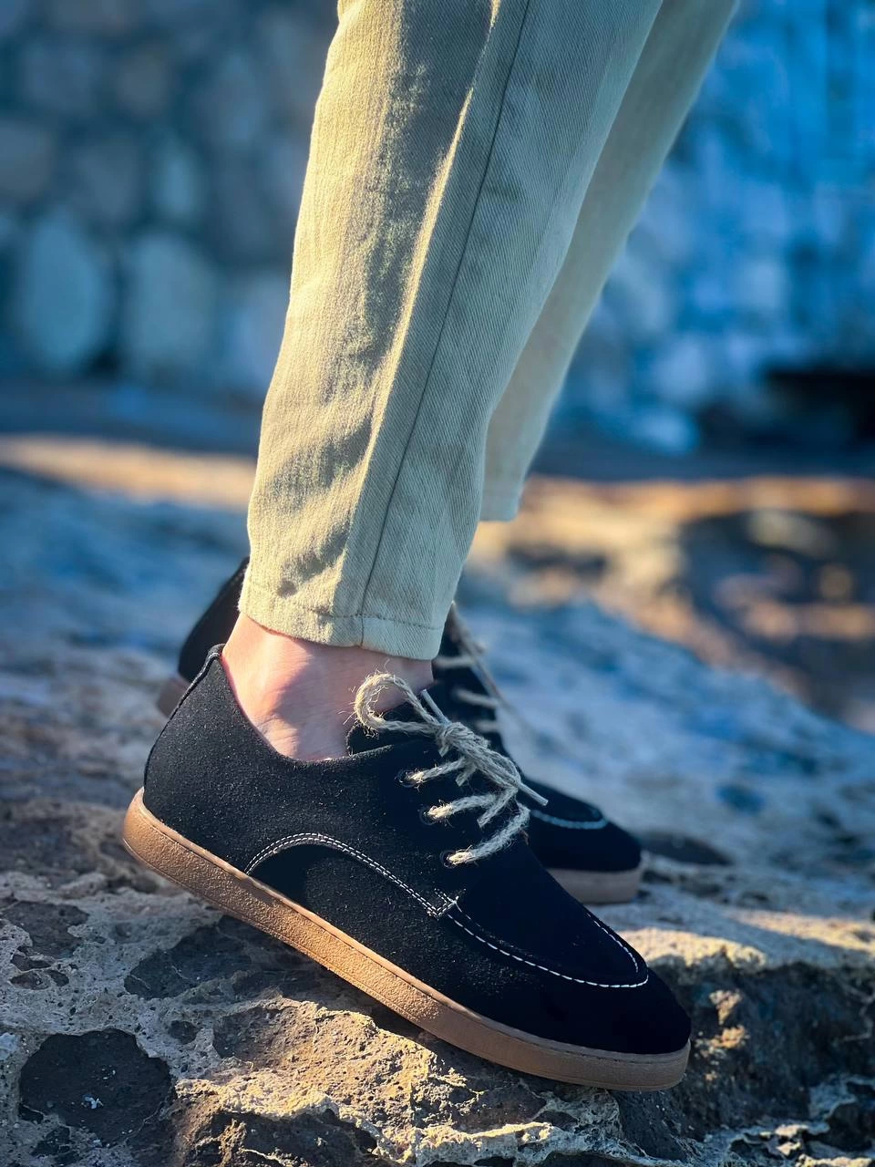 ZRK-X5 Siyah Süet Bağcıklı Günlük Erkek Casual Ayakkabı