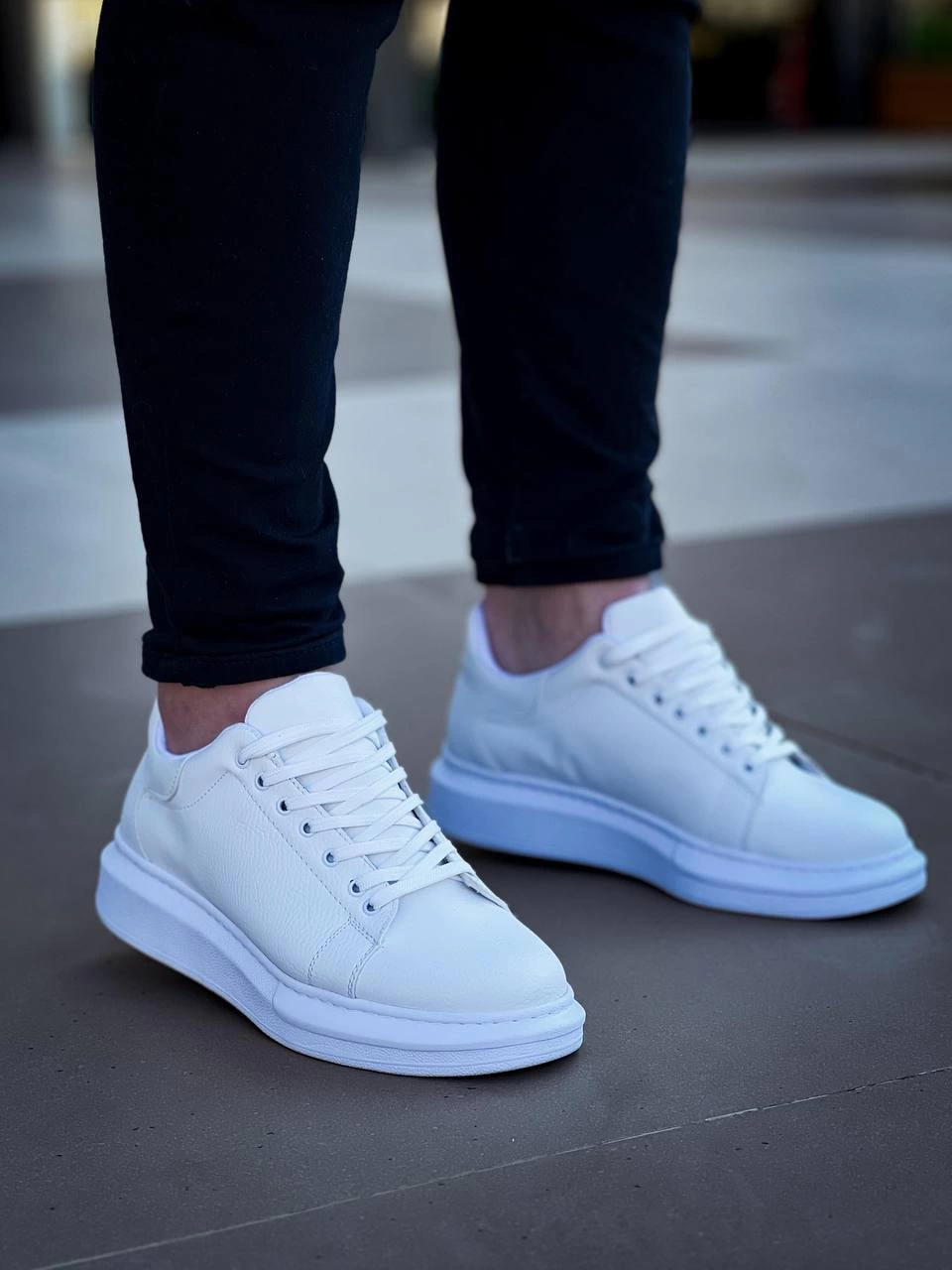 ZRN-X500 Bağcıklı Casual Günlük Erkek Sneaker Beyaz