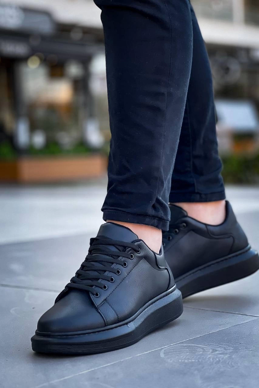 ZRN-X500 Bağcıklı Casual Günlük Erkek Sneaker Siyah