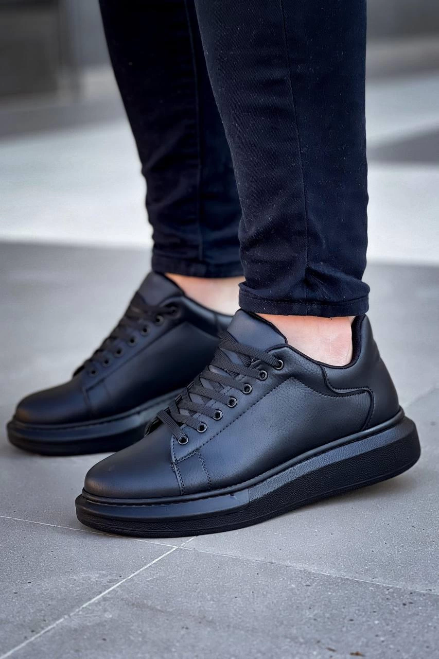 ZRN-X500 Bağcıklı Casual Günlük Erkek Sneaker Siyah