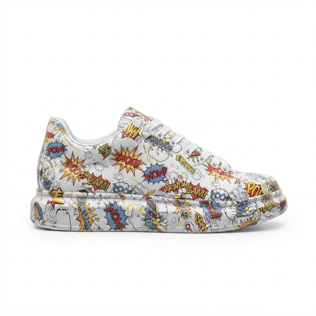ZRK-XB500 Yüksek Kalite Beyaz Boom Bağcıklı Erkek Sneaker