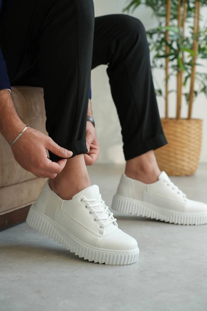 ZRK-X516 Premium Beyaz Günlük Erkek Ayakkabı