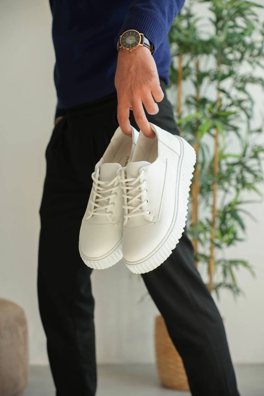 ZRK-X516 Premium Beyaz Günlük Erkek Ayakkabı