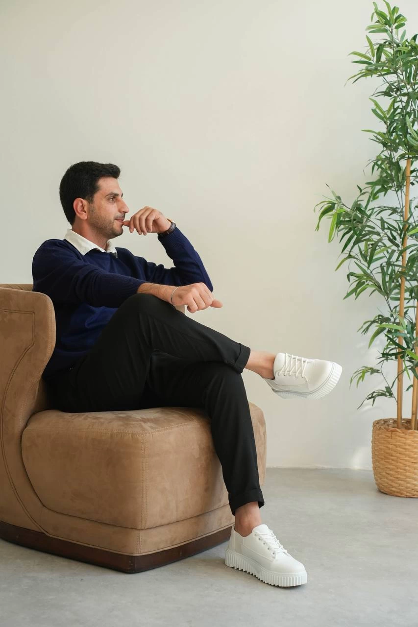 ZRK-X516 Premium Beyaz Günlük Erkek Ayakkabı