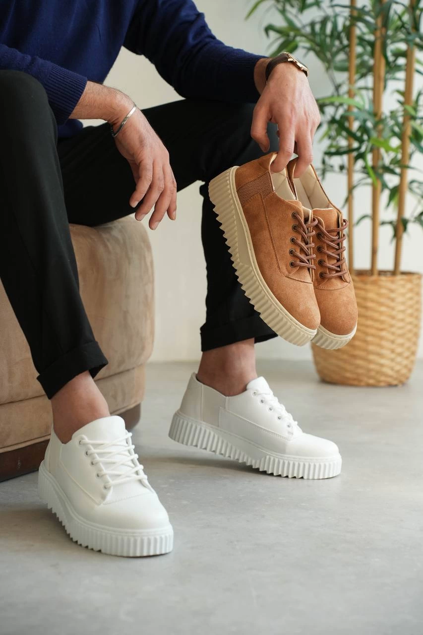 ZRK-X516 Premium Beyaz Günlük Erkek Ayakkabı