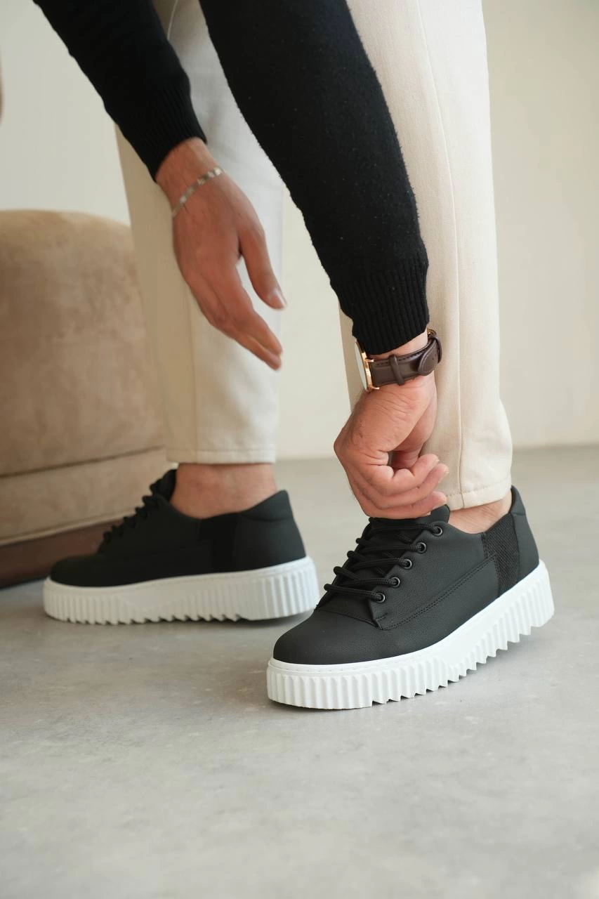 ZRK-X516 Premium Siyah Beyaz Günlük Erkek Ayakkabı