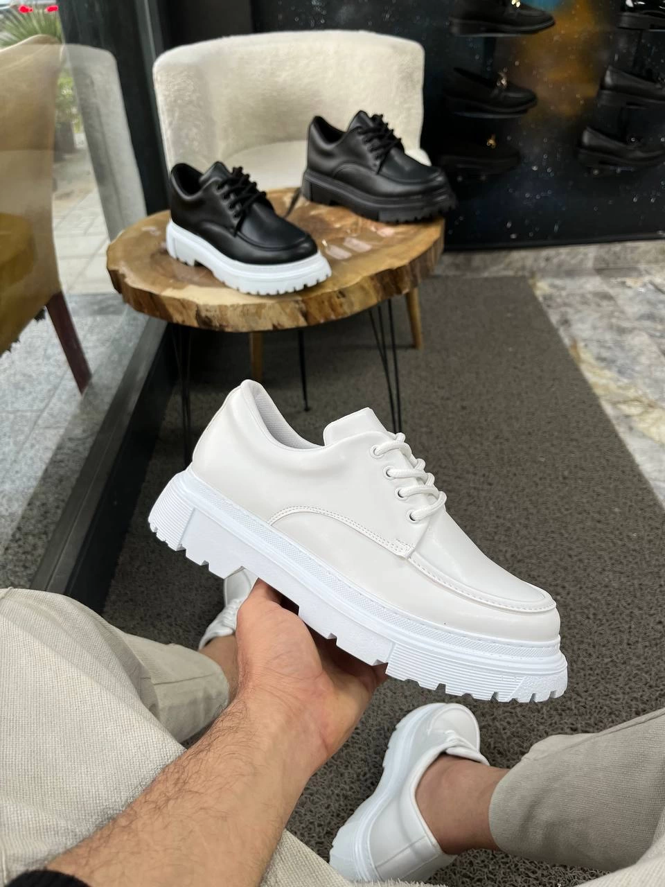 ZRK-X6 Premium Beyaz Bağcıklı Günlük Erkek Klasik Ayakkabı