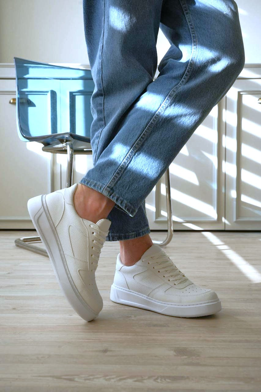 ZRK-X9 Yüksek Kalite Kalın Taban Beyaz Force Erkek Sneaker