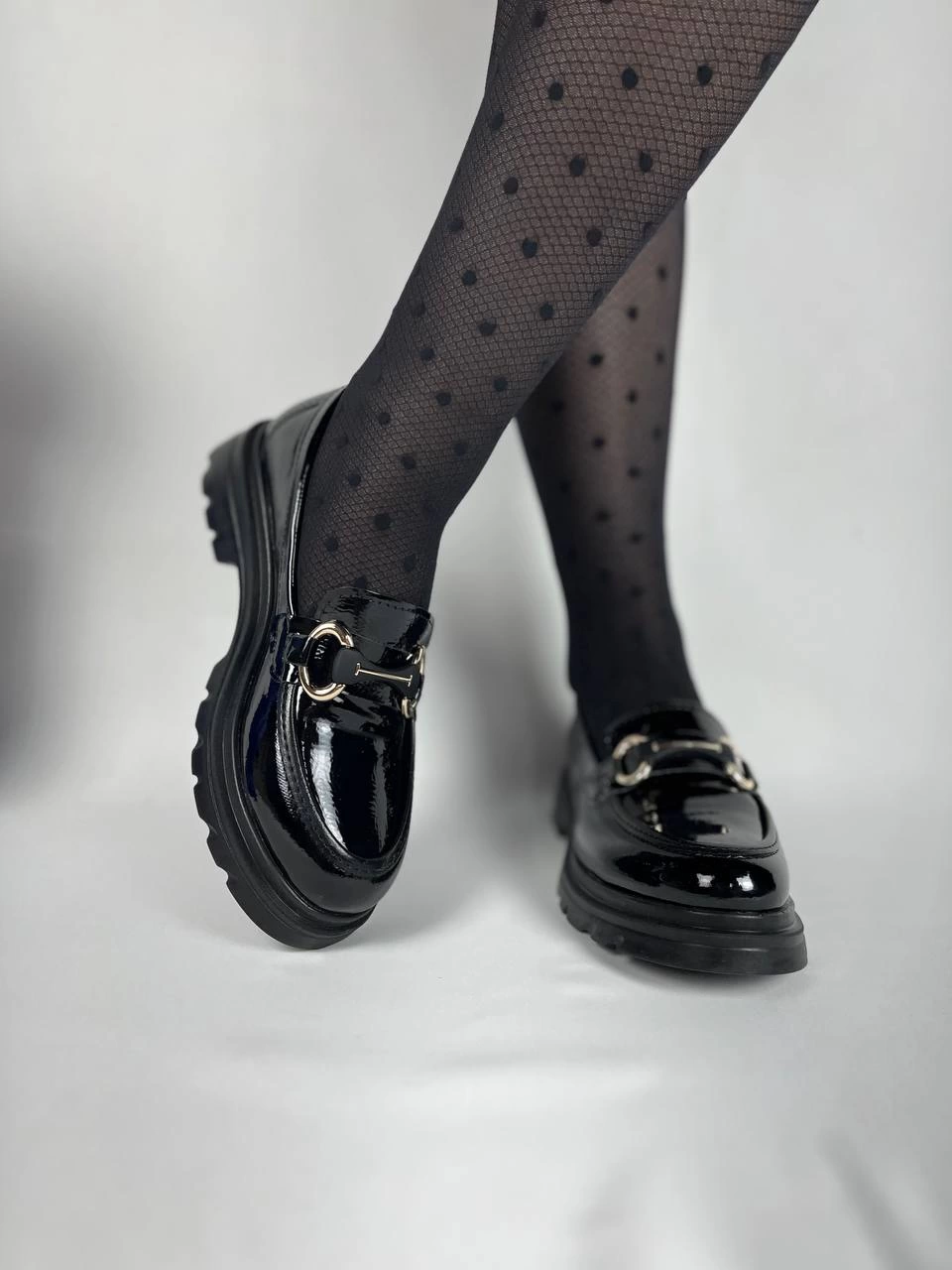 ZRK-BT Siyah Rugan Tokalı Günlük Kadın Babet