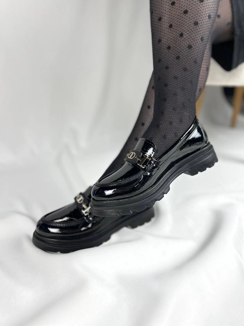 ZRK-BT Siyah Rugan Tokalı Günlük Kadın Babet