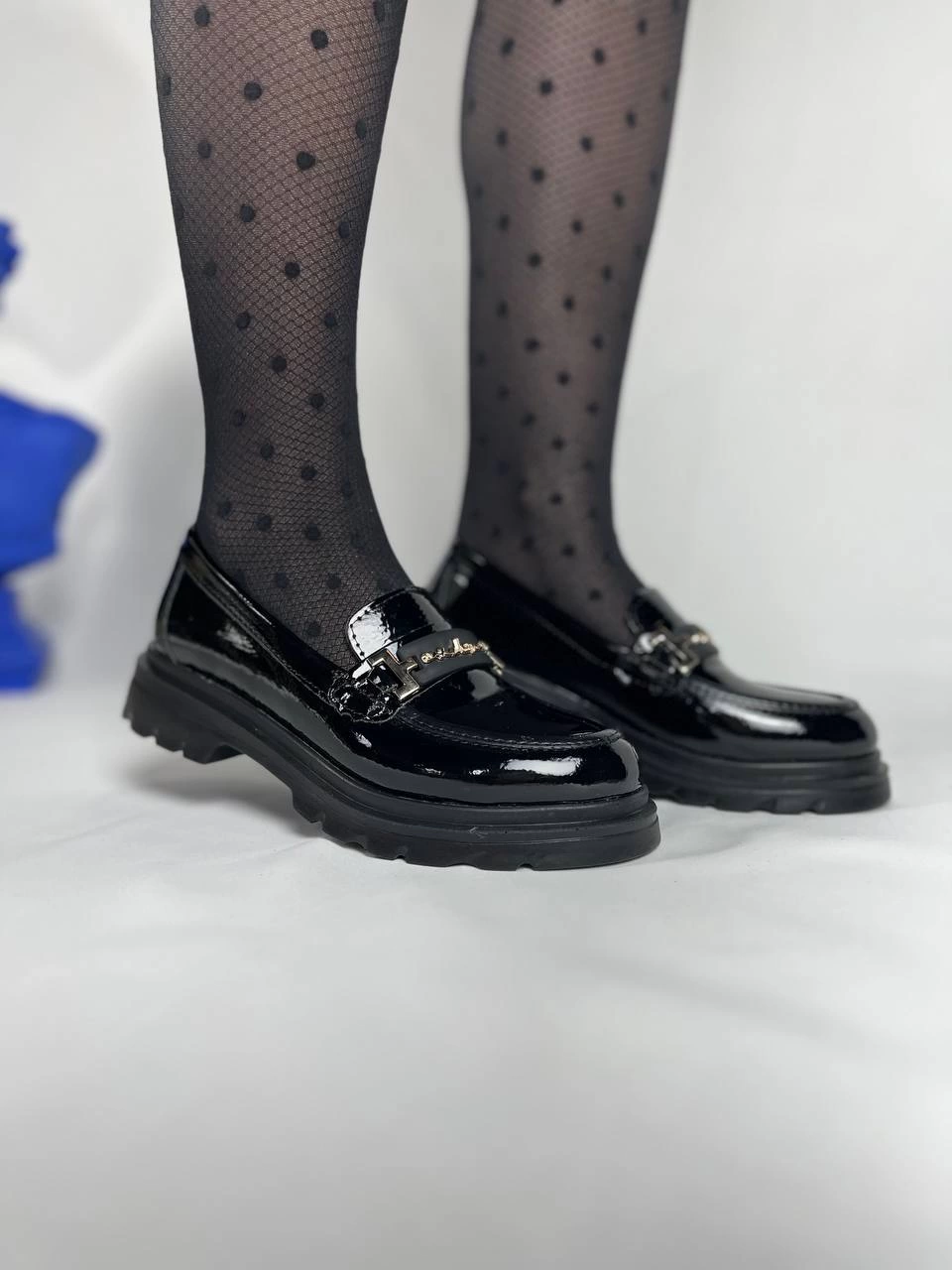 ZRK-BT Siyah Rugan Tokalı Günlük Kadın Babet