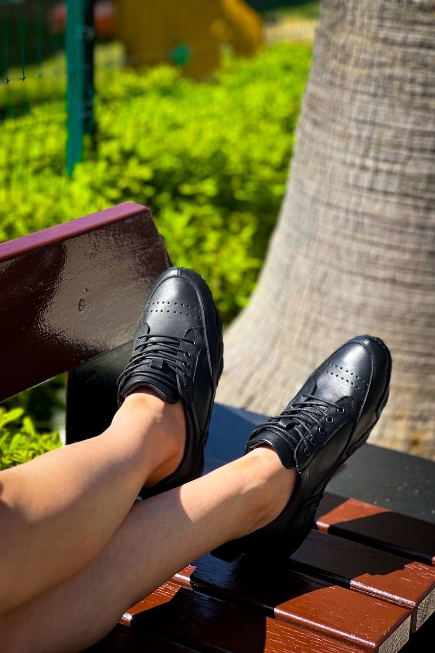 ZRDX1 Premium Siyah Deri Günlük Casual Erkek Ayakkabı Haki