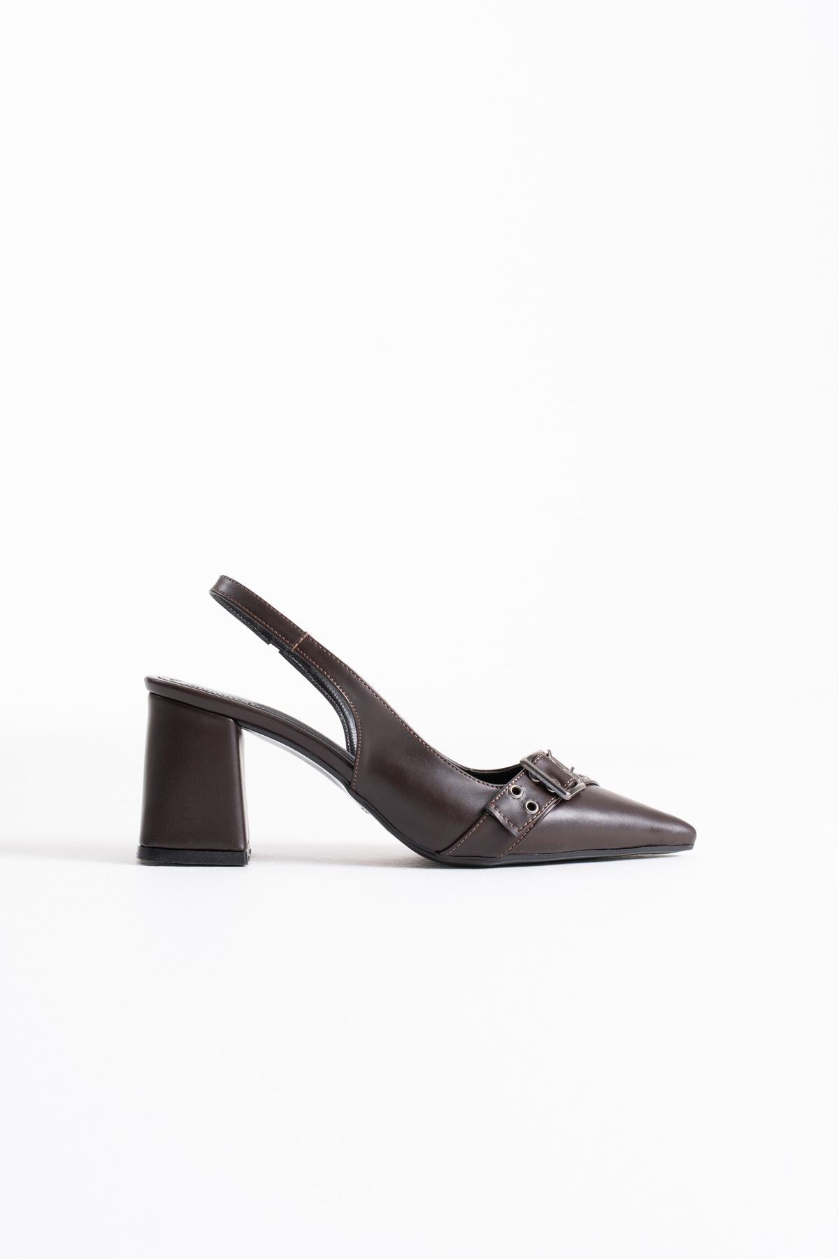 Keira Premium Bitter Brown Patent Leather Women's High Heels
