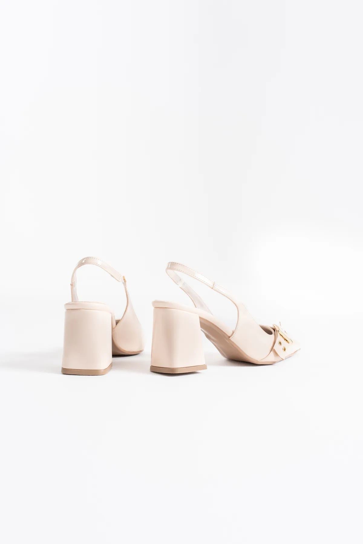 Keira Premium Beige Patent Leather Women's High Heels