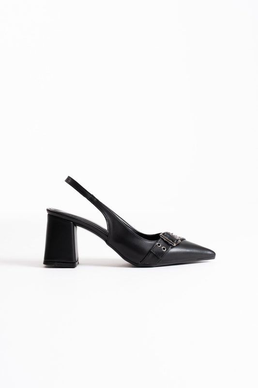 Keira Premium Black Skin Women's High Heels