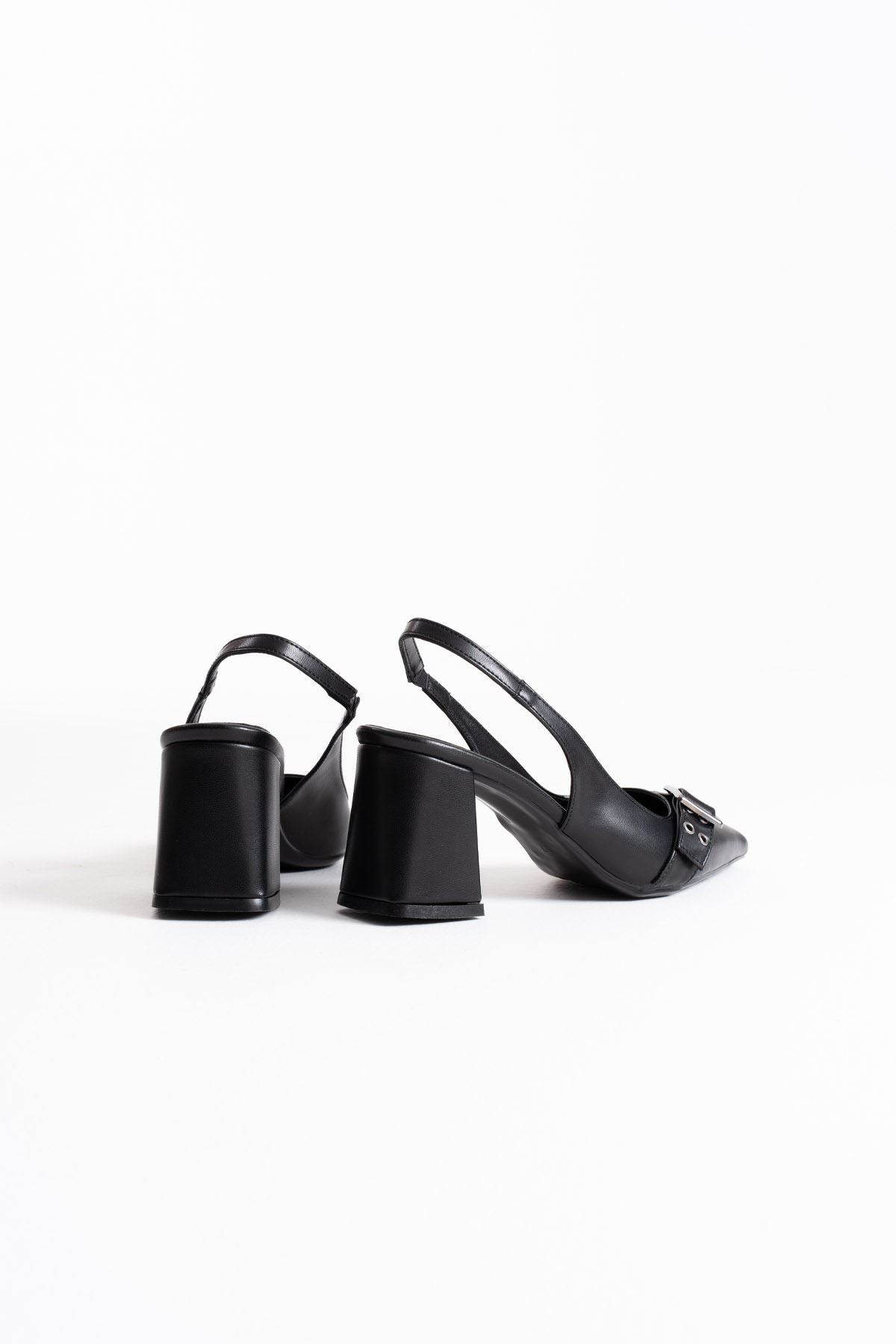 Keira Premium Black Skin Women's High Heels
