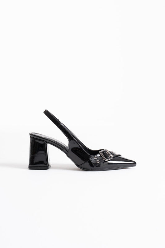 Keira Premium Black Patent Leather Women's High Heels