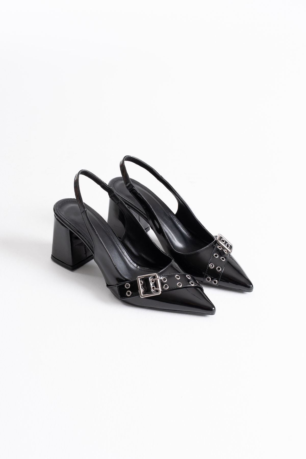Keira Premium Black Patent Leather Women's High Heels