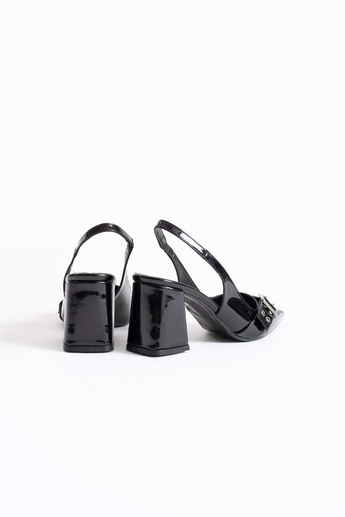 Keira Premium Black Patent Leather Women's High Heels