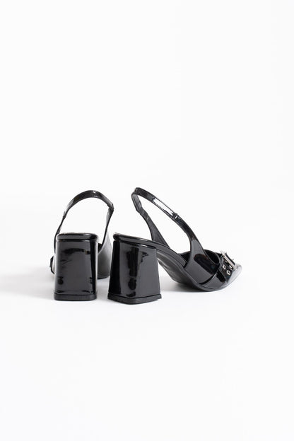 Keira Premium Black Patent Leather Women's High Heels
