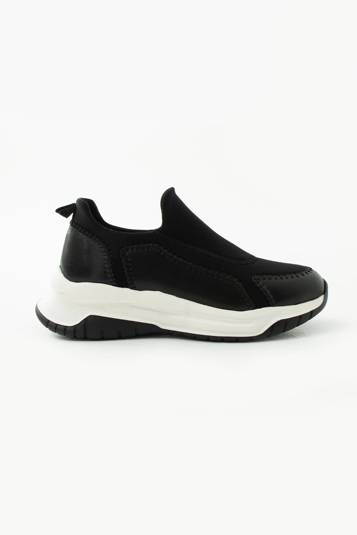 Kendy Premium Siyah Streç Detaylı Kadın Sneaker
