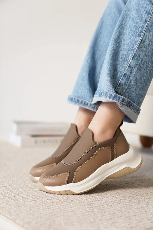 Kendy Premium Vizon Streç Detaylı Kadın Sneaker