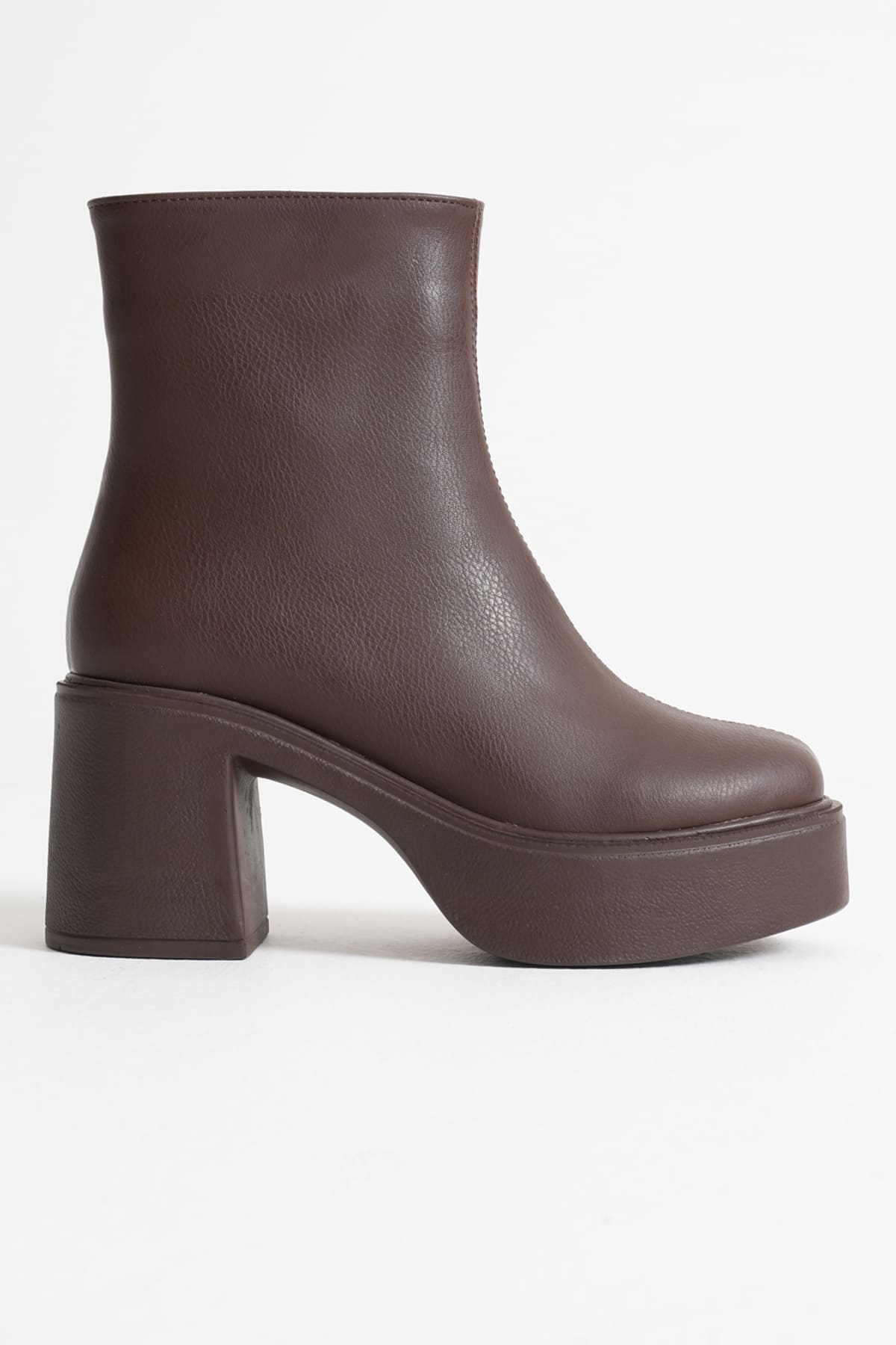 Katy Premium Women's Dark Brown Block Heel Boots
