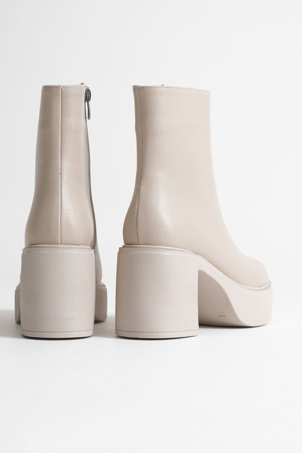 Katy Premium Women's Beige Block Heel Boots