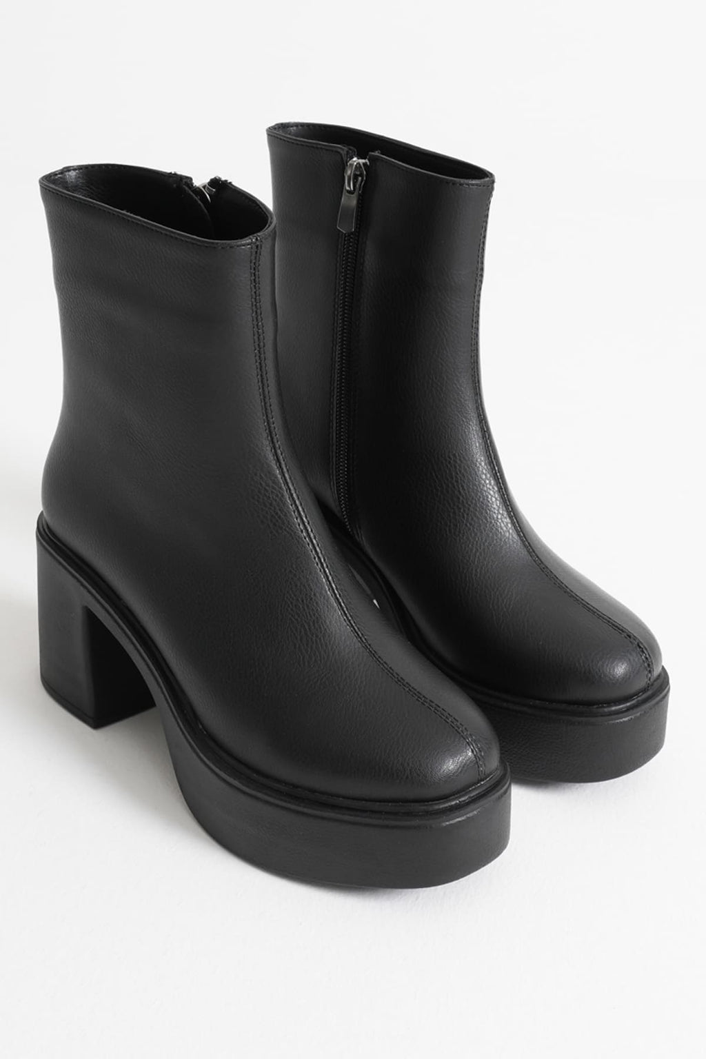 Katy Premium Kadın Siyah Blok Topuklu Bot
