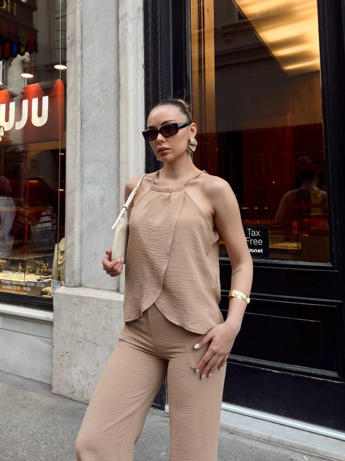 Double Breasted Suit Ayrobin Beige