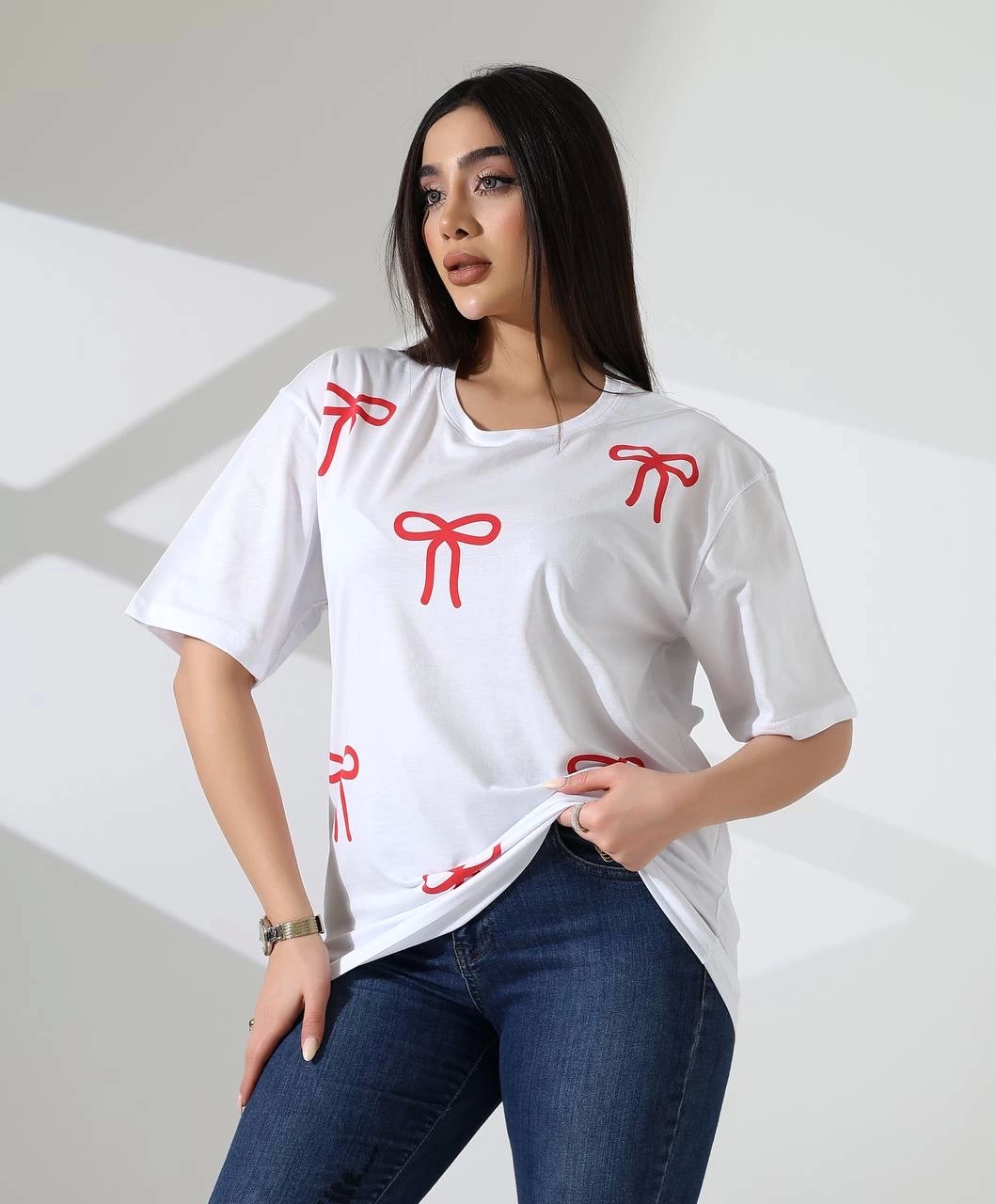 Kurdele Baskılı Tişört
