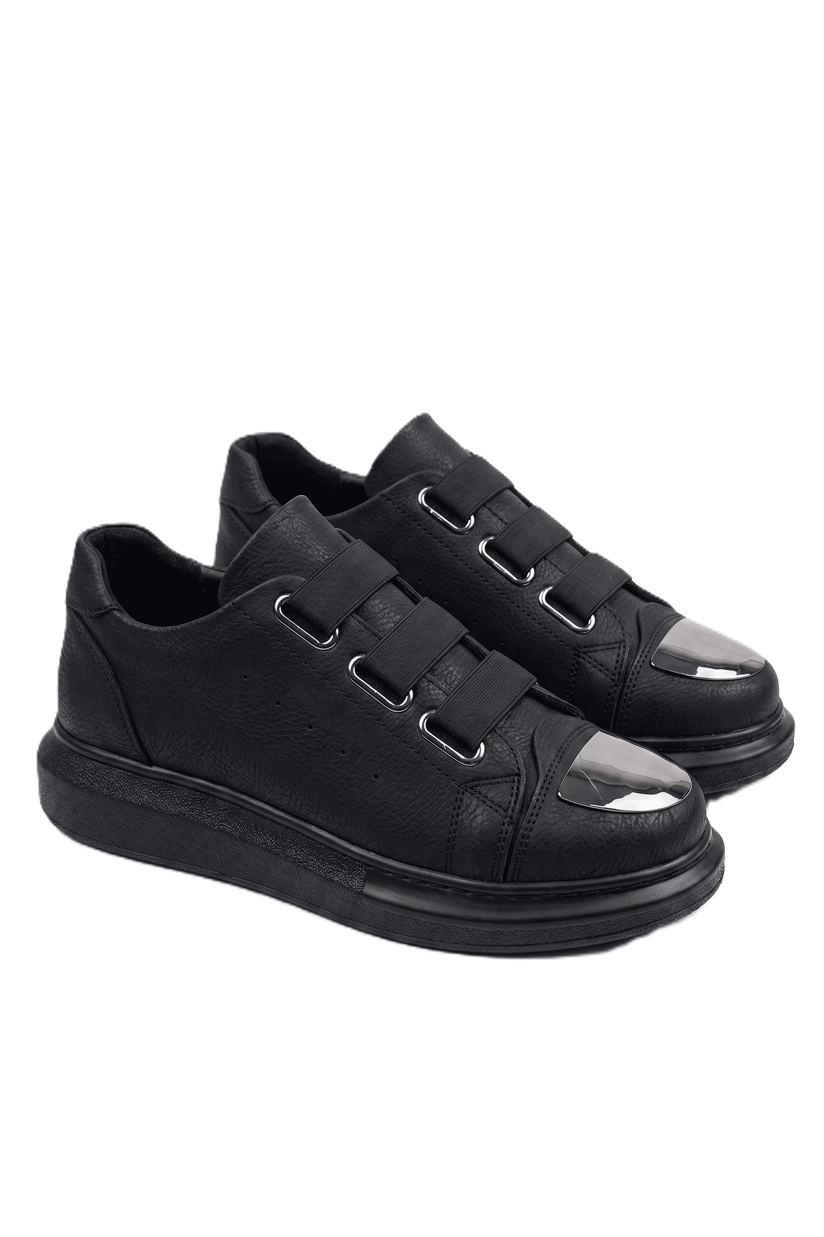 Latakia Premium Lastikli Erkek Günlük Sneaker Siyah