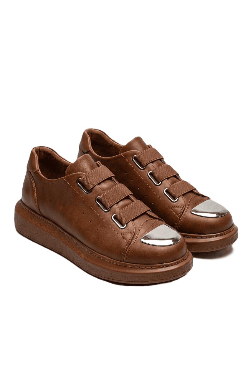 Latakia Premium Lastikli Erkek Günlük Sneaker Taba