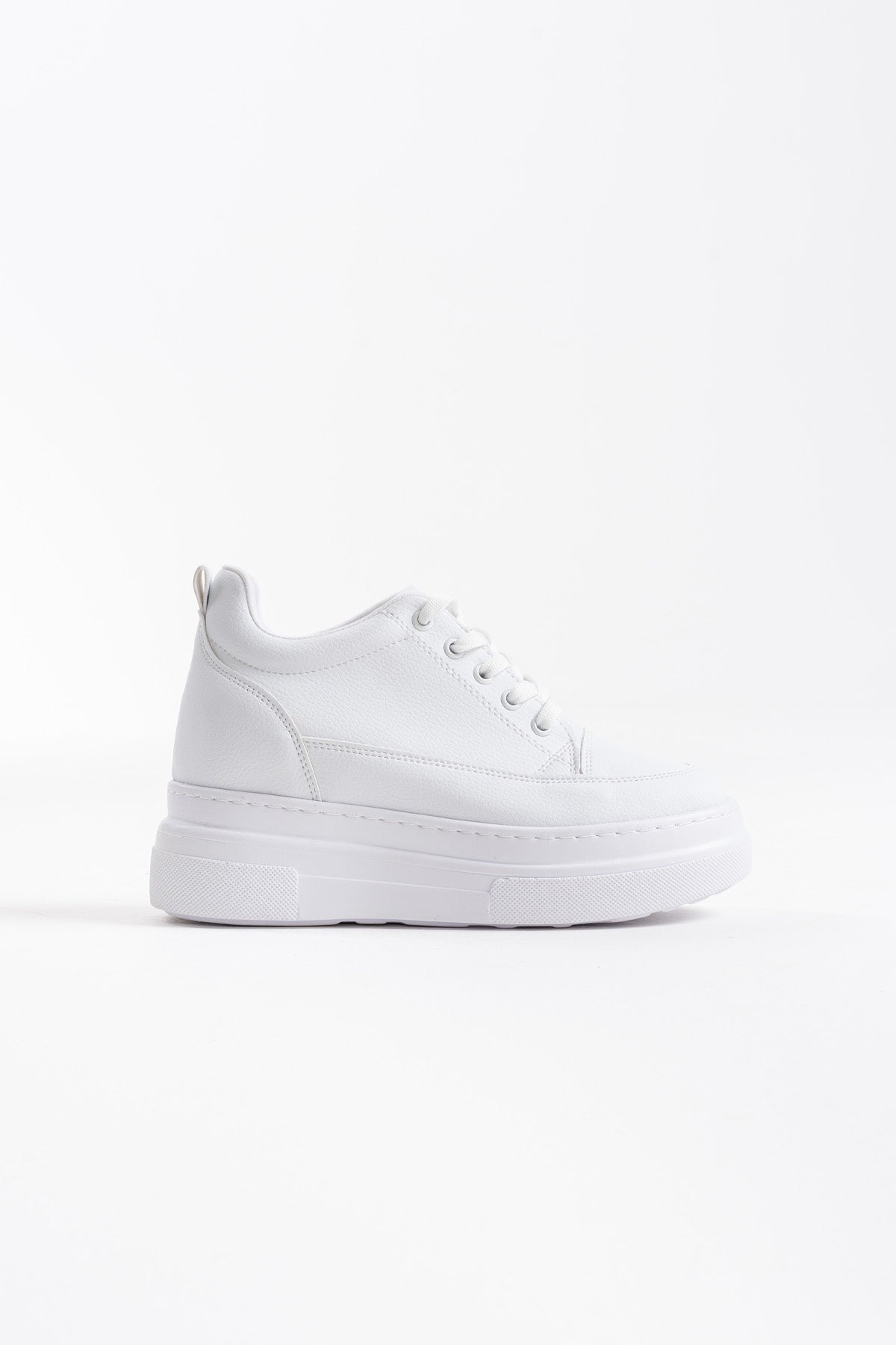 Alexis Premium Hidden Heel Women's White Sneakers 