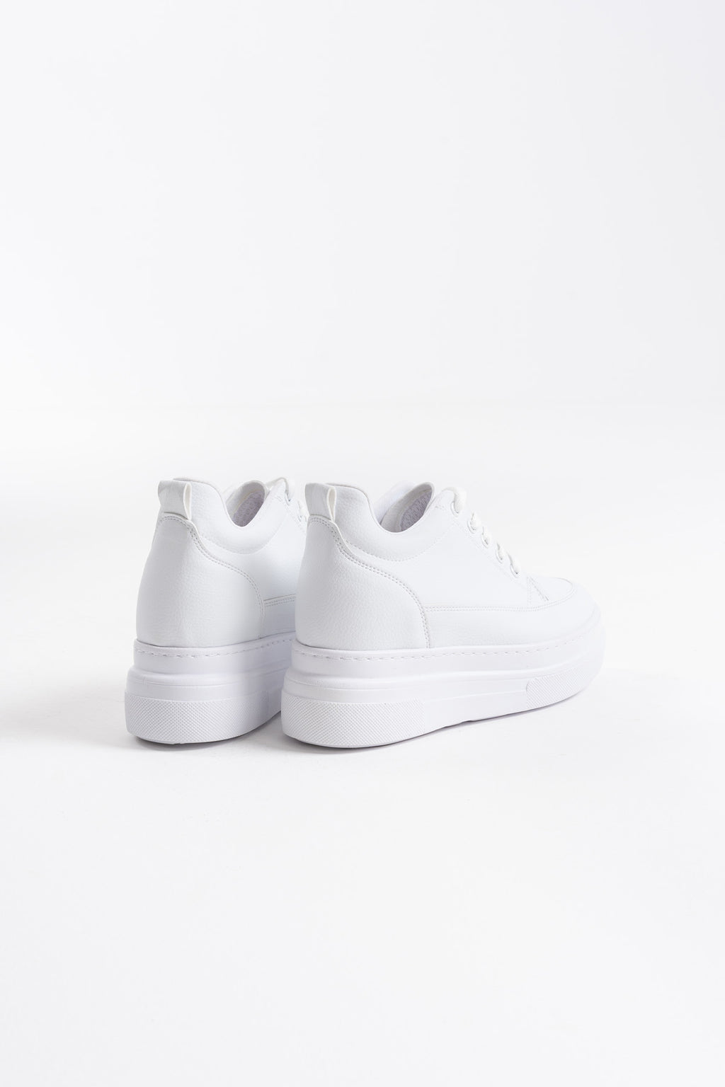Alexis Premium Hidden Heel Women's White Sneakers 