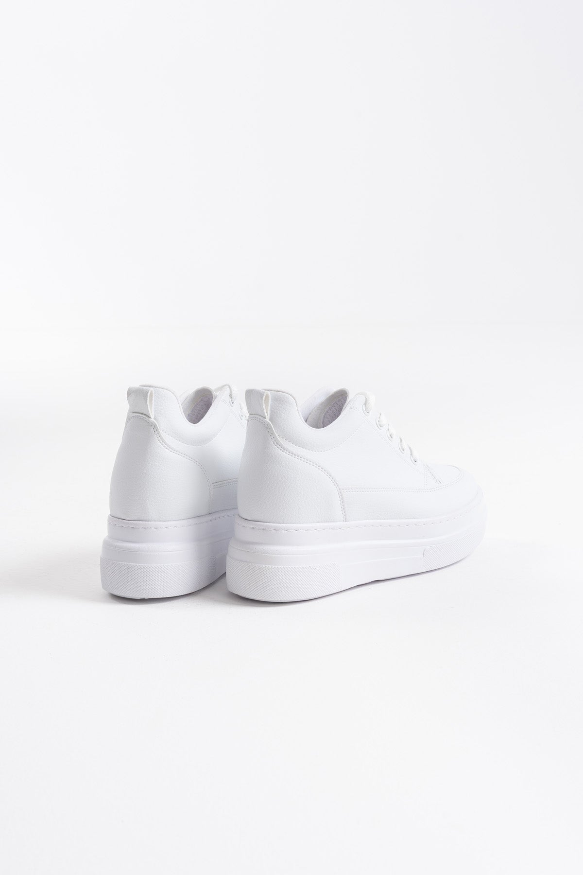 Alexis Premium Hidden Heel Women's White Sneakers 