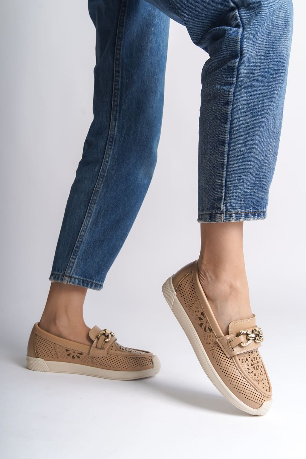 LAYLA Laceless Floral Patterned Women's Orthopedic Ballerina Ten