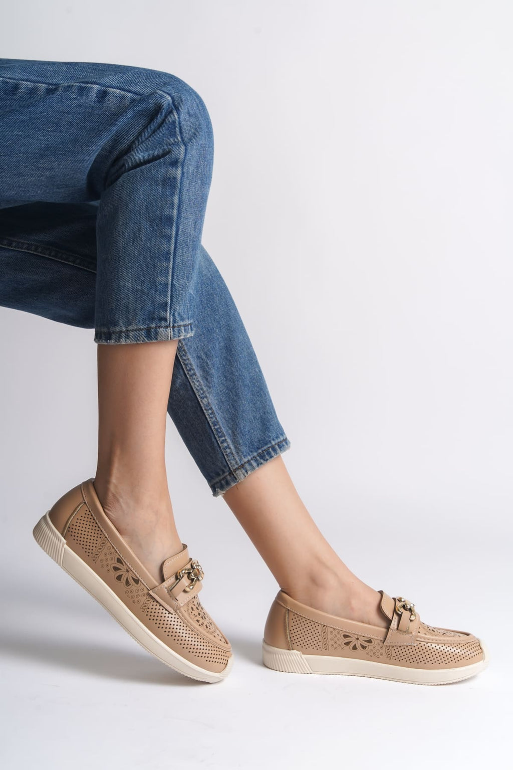 LAYLA Laceless Floral Patterned Women's Orthopedic Ballerina Ten