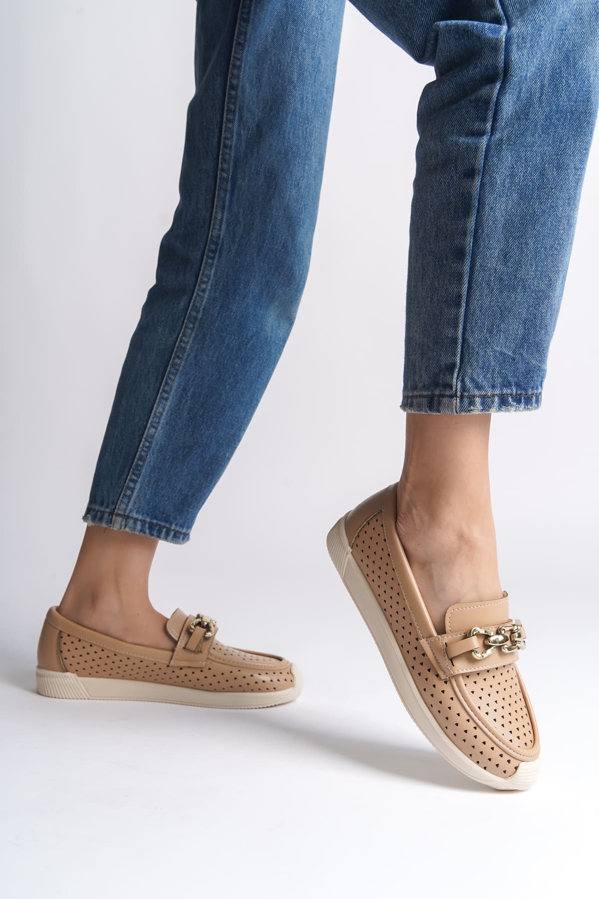 LAYLA Laceless Heart Patterned Women's Orthopedic Ballerina