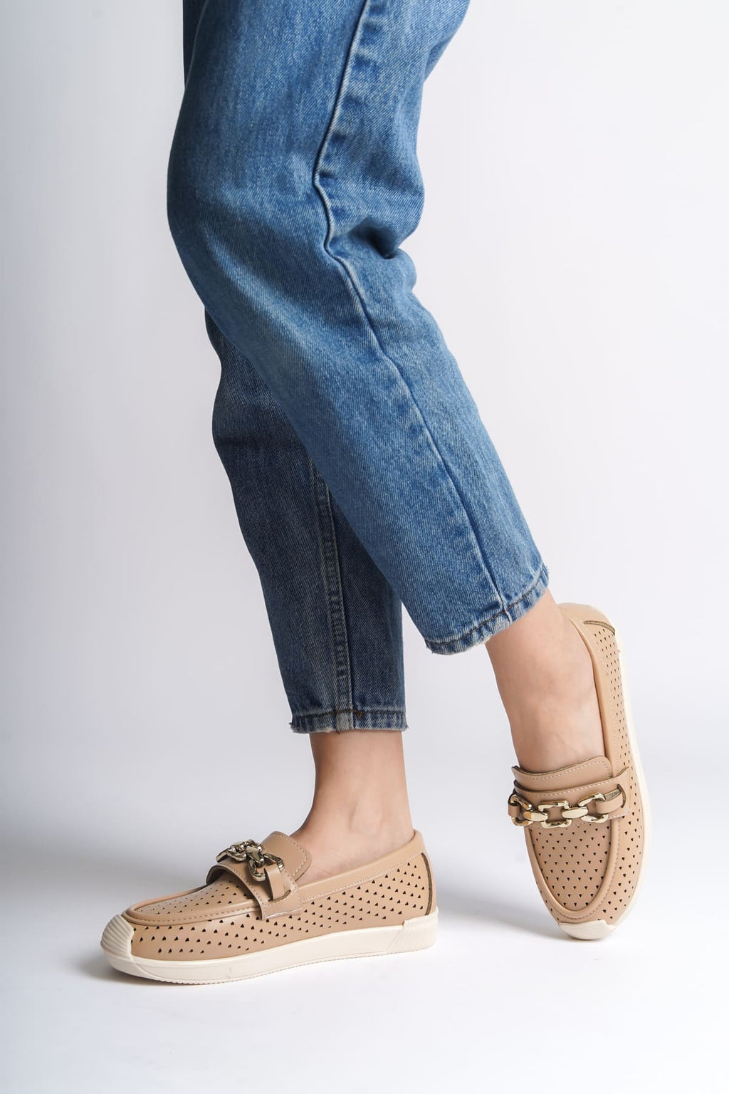 LAYLA Laceless Heart Patterned Women's Orthopedic Ballerina