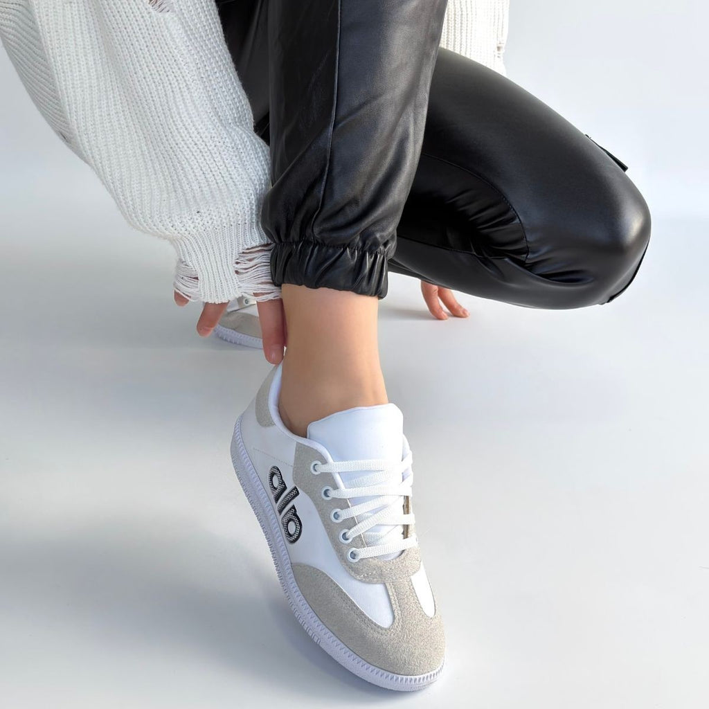 ZRNE-004 Premium Beyaz Bağcıklı Kadın Sneaker
