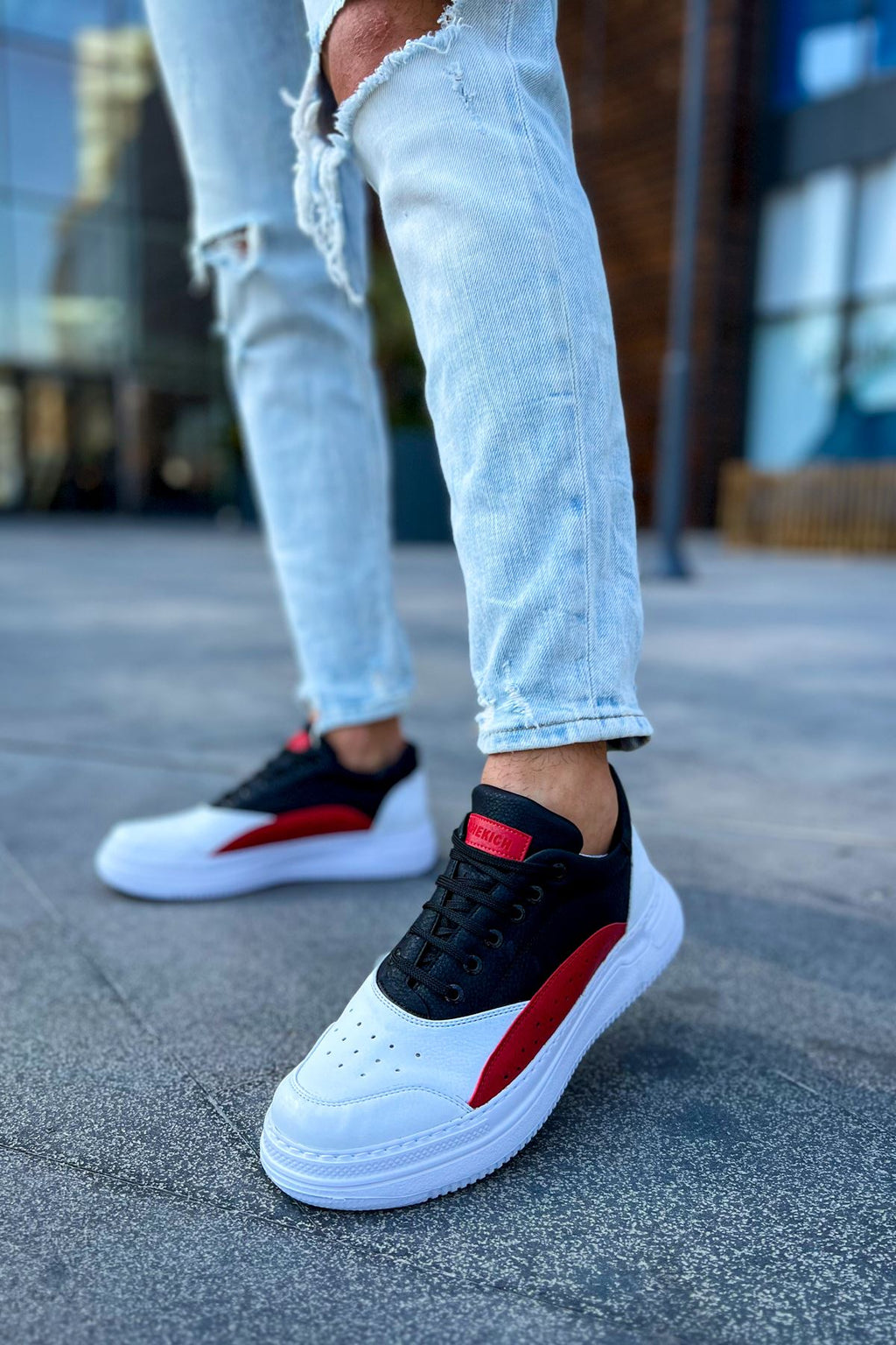 ZRC115 Premium Günlük Erkek Spor Sneaker Beyaz Kırmızı