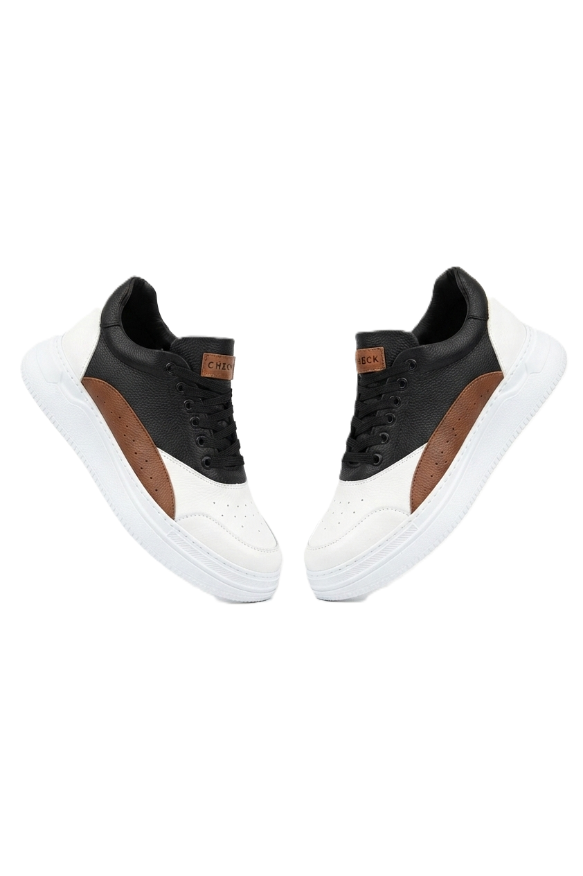 ZRC115 Premium Günlük Erkek Spor Sneaker Beyaz Taba