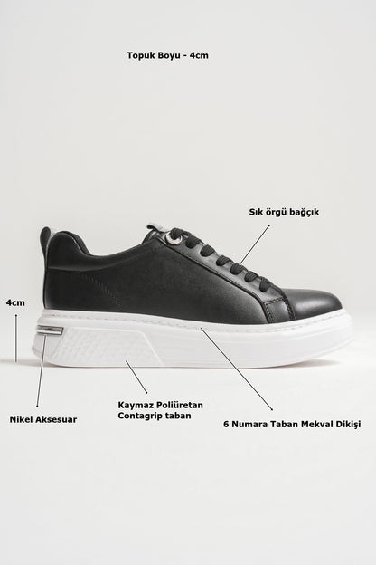 Liza Premium Women's Stylish Casual Black Sneakers